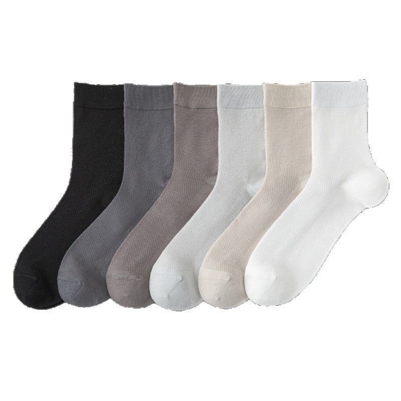 Cool Touch Silk Mesh Crew Socks – Odor-Resistant, Antibacterial & Ultra-Breathable