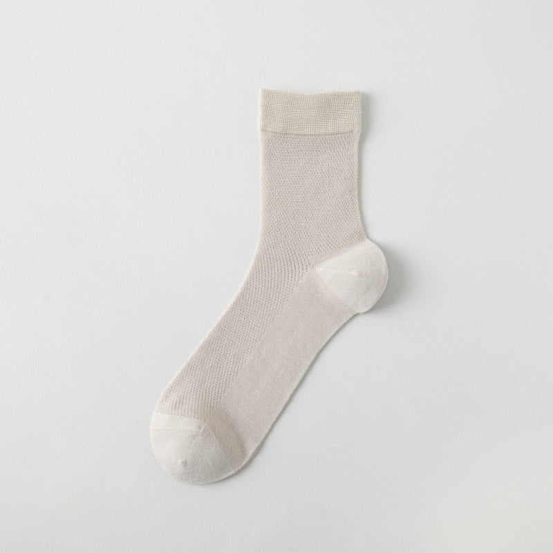 Cool Touch Silk Mesh Crew Socks – Odor-Resistant, Antibacterial & Ultra-Breathable