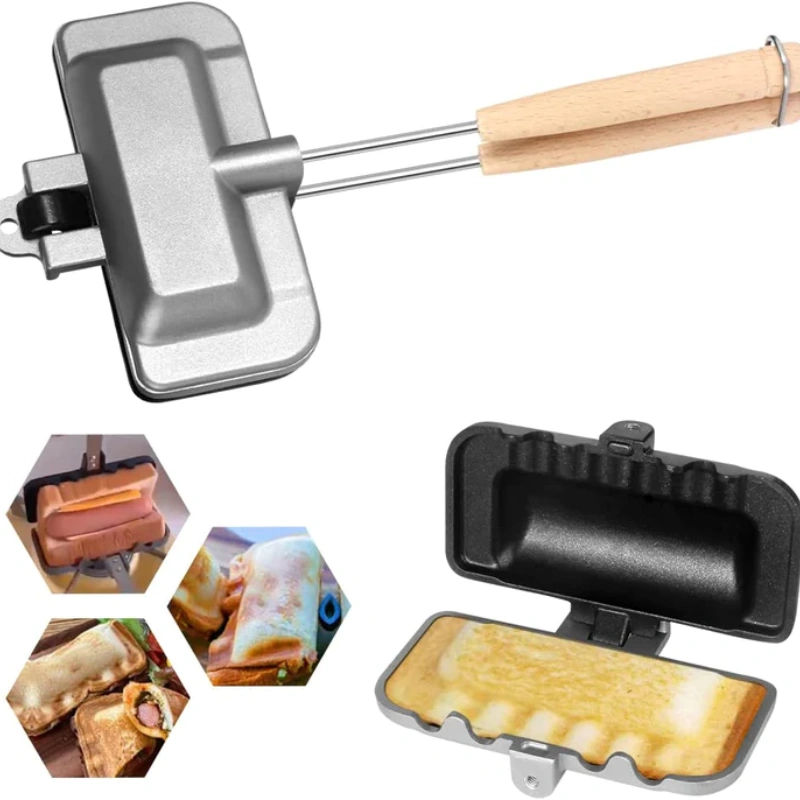 Sandwich Maker Pan: Non-Stick Double-Sided Toast Mold