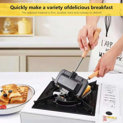 Sandwich Maker Pan: Non-Stick Double-Sided Toast Mold