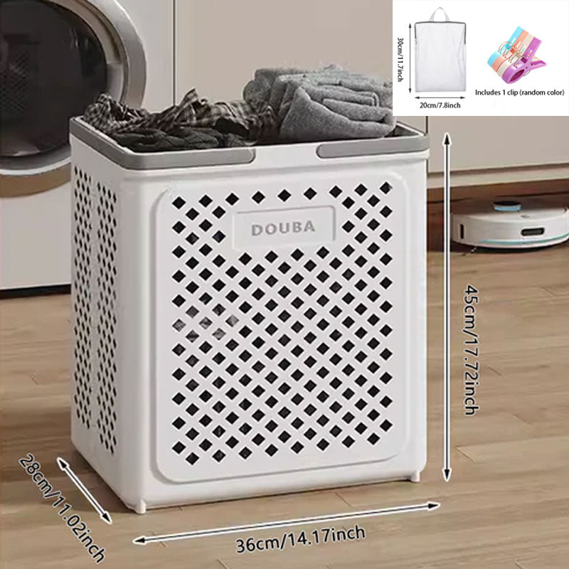 Large Capacity Collapsible Laundry Basket: Breathable Design & Built-In Wheels