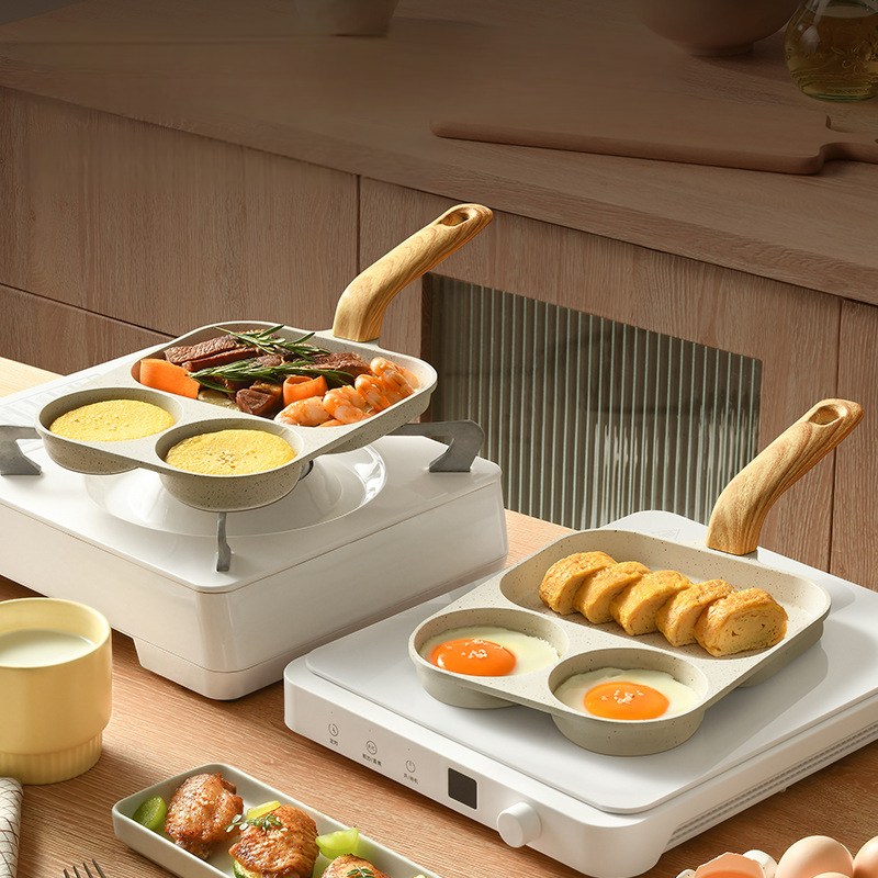 3-in-1 Nonstick Frying Pan: Ideal for Eggs, Bacon, and Burgers