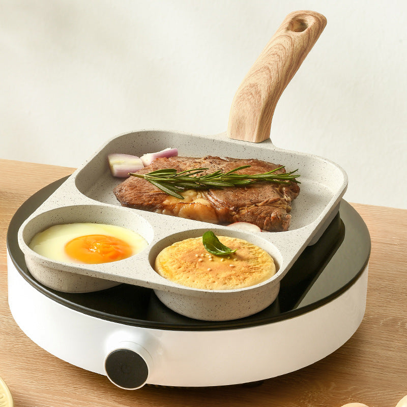 3-in-1 Nonstick Frying Pan: Ideal for Eggs, Bacon, and Burgers