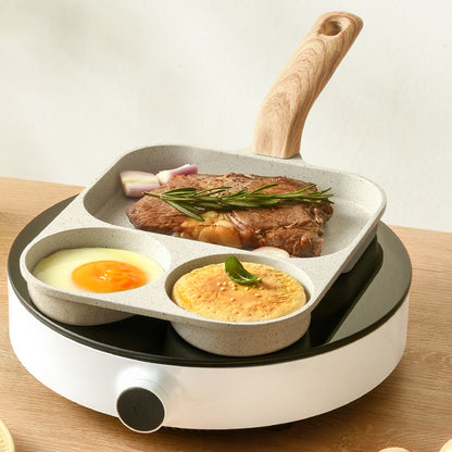 3-in-1 Nonstick Frying Pan: Ideal for Eggs, Bacon, and Burgers