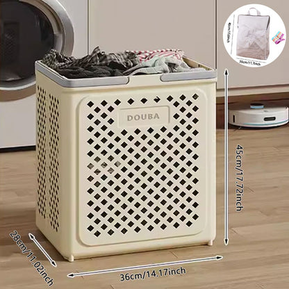 Large Capacity Collapsible Laundry Basket: Breathable Design & Built-In Wheels