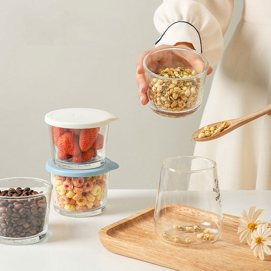 Easy-Open Lid Glass Storage Jar – Mini & Portable
