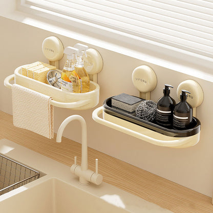 Kitchen Suction Storage Rack: No-Drill, Strong Load-Bearing & Easy to Clean