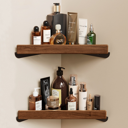 Triangle Bathroom Shelf – No-Drill & Strong Load Capacity