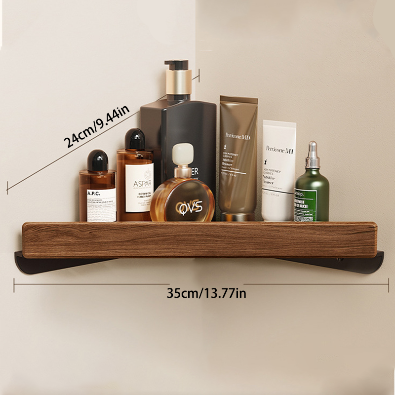 Triangle Bathroom Shelf – No-Drill & Strong Load Capacity