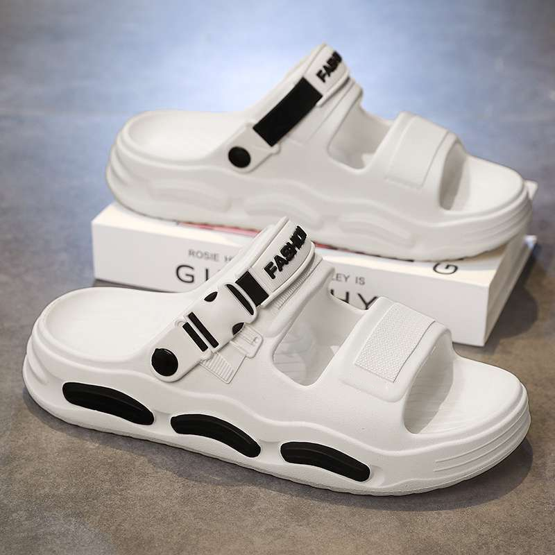 Color-Block Sport Slides – Soft Sole & Non-Slip Design