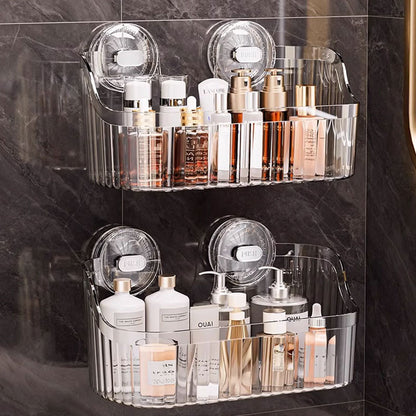 Acrylic Suction Storage Rack – No-Drill Design & Crystal-Clear Look