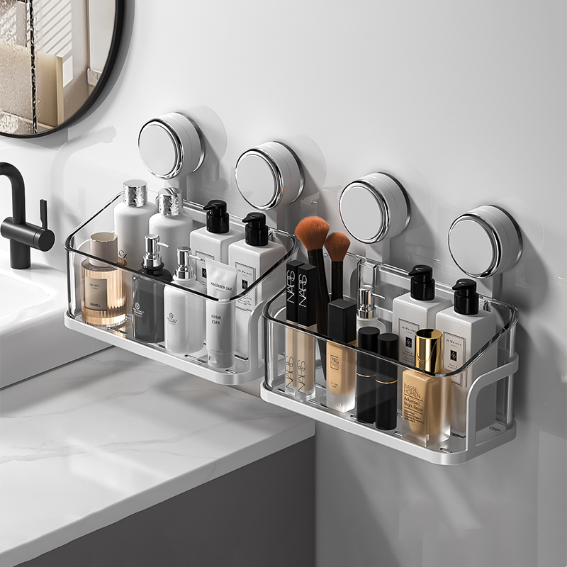 Double-Layer Suction Shelf – Drill-Free Mounting & Strong Load Capacity
