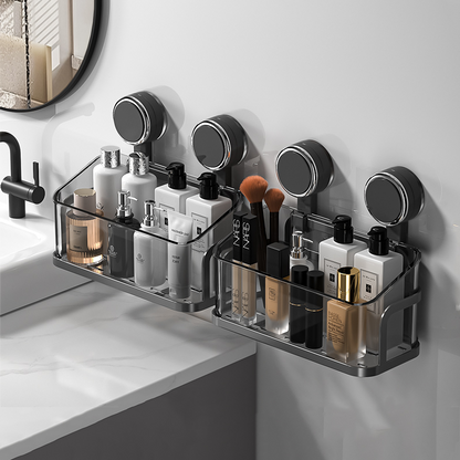 Double-Layer Suction Shelf – Drill-Free Mounting & Strong Load Capacity