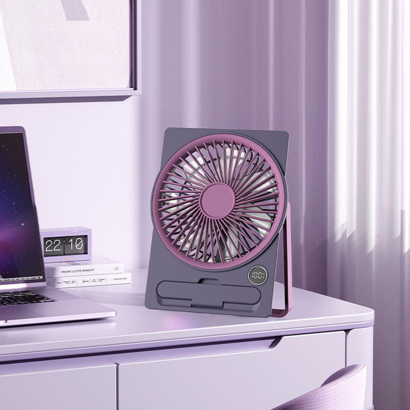 Ultra-Thin Card Fan – Quiet Operation, Dual Power Modes, Hangable & Standable