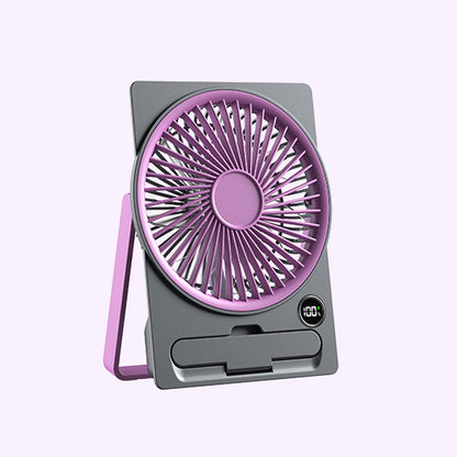 Ultra-Thin Card Fan – Quiet Operation, Dual Power Modes, Hangable & Standable