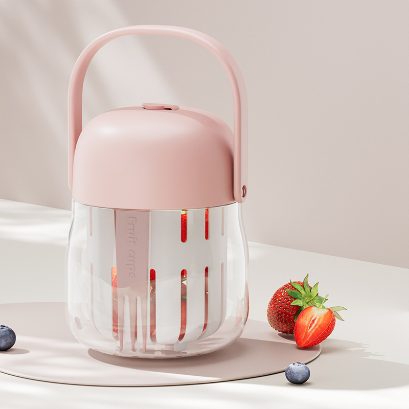 Salad & Fruit Cup – Built-in Ice Pack & Drainable Design