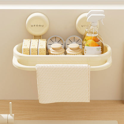 Kitchen Suction Storage Rack: No-Drill, Strong Load-Bearing & Easy to Clean
