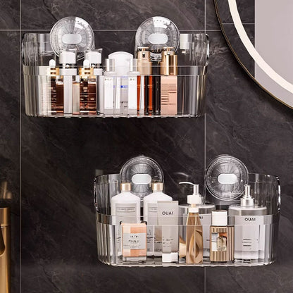 Acrylic Suction Storage Rack – No-Drill Design & Crystal-Clear Look