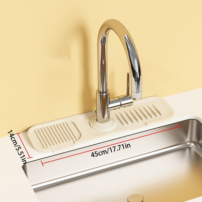 Wavy Silicone Faucet Draining Mat – Non-Slip & Thickened Design