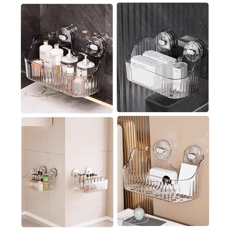 Acrylic Suction Storage Rack – No-Drill Design & Crystal-Clear Look