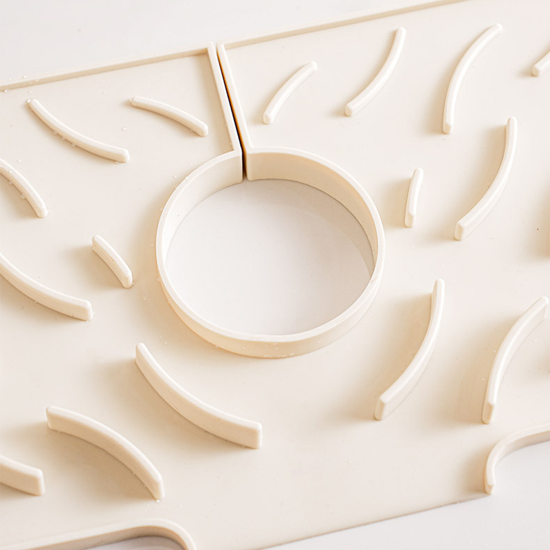 Wavy Silicone Faucet Draining Mat – Non-Slip & Thickened Design