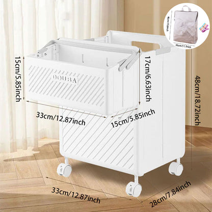 Large Capacity Collapsible Laundry Basket: Breathable Design & Built-In Wheels