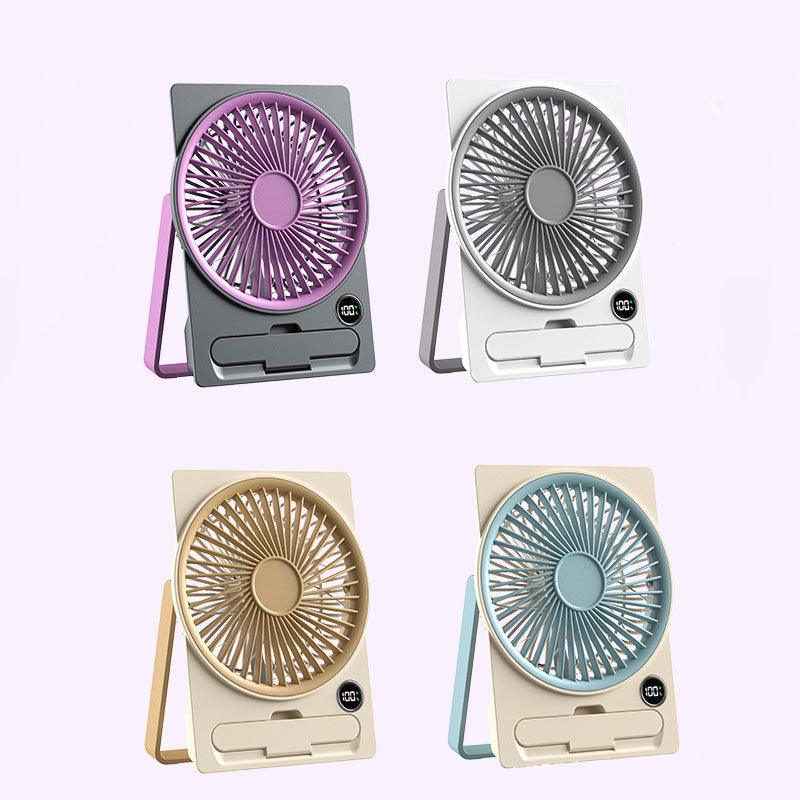 Ultra-Thin Card Fan – Quiet Operation, Dual Power Modes, Hangable & Standable