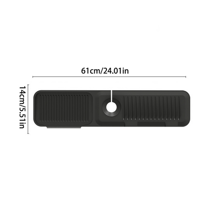 Wavy Silicone Faucet Draining Mat – Non-Slip & Thickened Design
