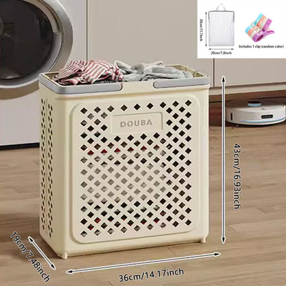 Large Capacity Collapsible Laundry Basket: Breathable Design & Built-In Wheels