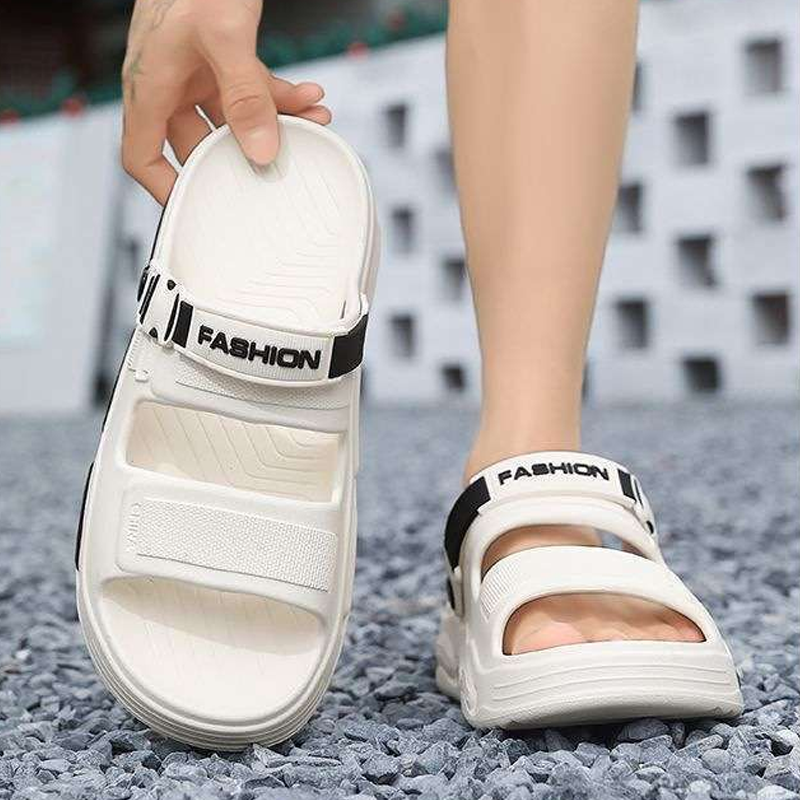 Color-Block Sport Slides – Soft Sole & Non-Slip Design
