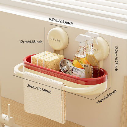 Kitchen Suction Storage Rack: No-Drill, Strong Load-Bearing & Easy to Clean