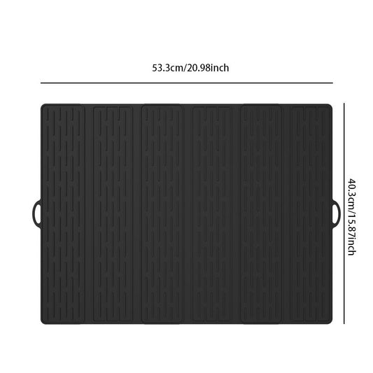 Multi-Functional Foldable Draining Mat – Anti-Burn Silicone with Hanging Hole
