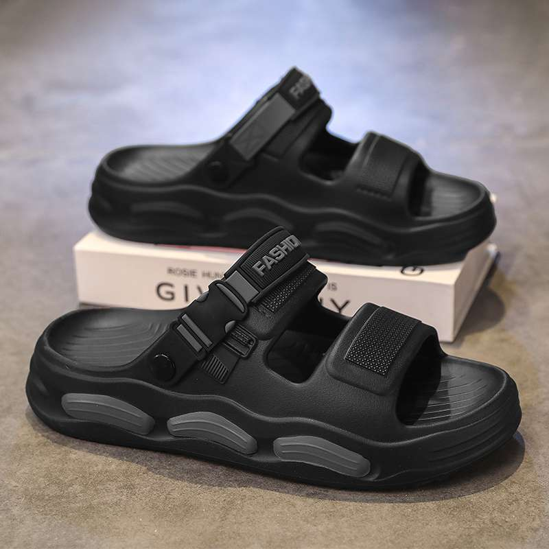 Color-Block Sport Slides – Soft Sole & Non-Slip Design