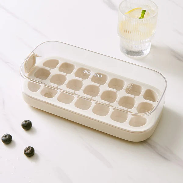 Press-Type Silicone Ice Cube Trays for Home Ice Storage and Making