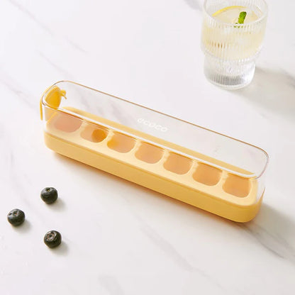 Press-Type Silicone Ice Cube Trays for Home Ice Storage and Making