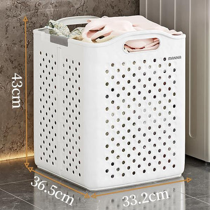 Large Capacity Collapsible Laundry Basket: Breathable Design & Built-In Wheels