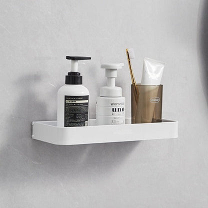 Luxury Space Aluminum Bathroom Shelf, Drill-Free Installation