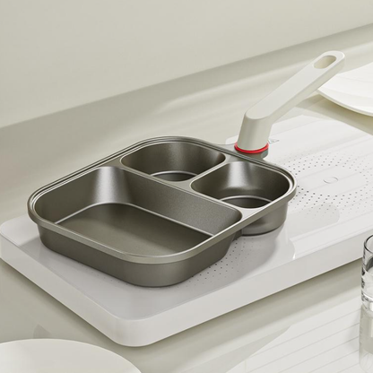 3-in-1 Nonstick Frying Pan: Ideal for Eggs, Bacon, and Burgers