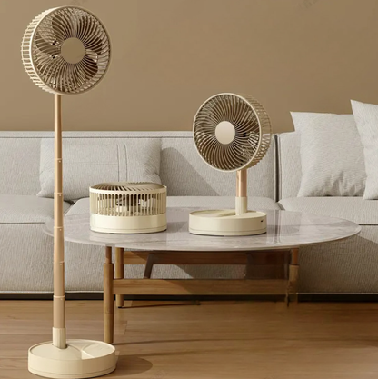 Foldable Desktop & Floor Fan – Cordless, Portable & Adjustable