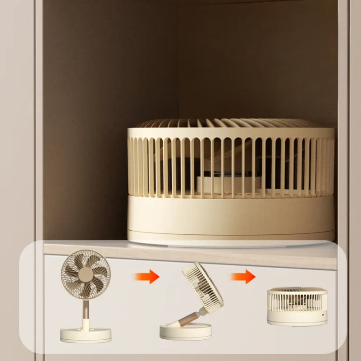 Foldable Desktop & Floor Fan – Cordless, Portable & Adjustable