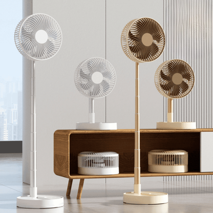 Foldable Desktop & Floor Fan – Cordless, Portable & Adjustable