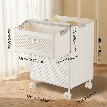 Large Capacity Collapsible Laundry Basket: Breathable Design & Built-In Wheels