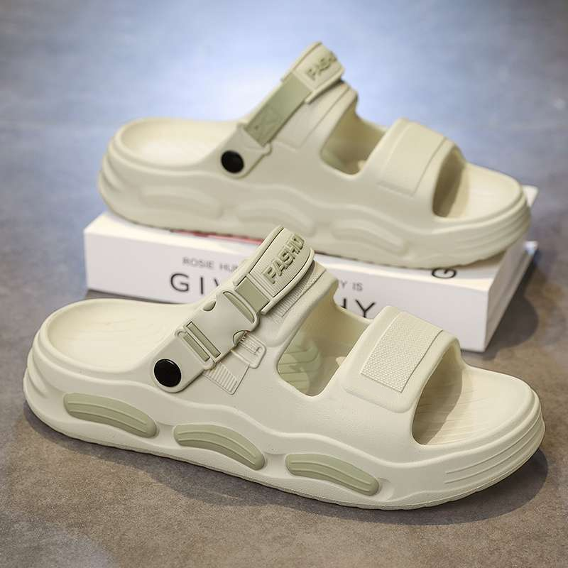 Color-Block Sport Slides – Soft Sole & Non-Slip Design
