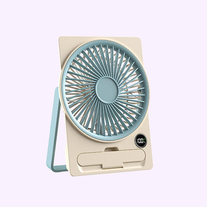 Ultra-Thin Card Fan – Quiet Operation, Dual Power Modes, Hangable & Standable