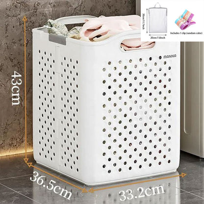 Large Capacity Collapsible Laundry Basket: Breathable Design & Built-In Wheels